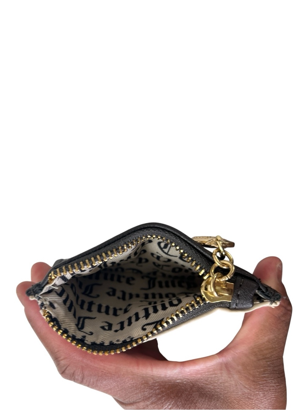 Juicy Couture Royal Couture Quilted Velour Trifold Wallet Pink Clay Brown - Picture 5 of 7